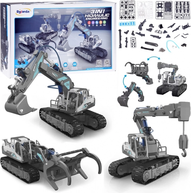 3-in-1-Baukasten für Baufahrzeuge Jokomisiada