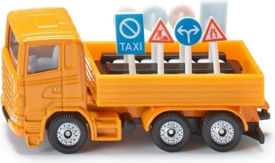 Siku Lkw mit Verkehrsschildern