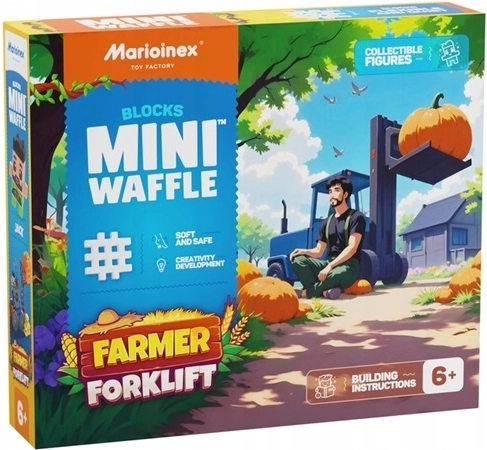 Marioinex Mini Waffle Bauern-Gabelstapler – 50 Teile