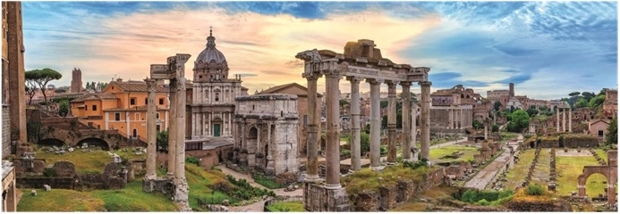 Clementoni Panorama-Puzzle 1000 Teile Rom – Forum Romanum bei Sonnenuntergang (High Quality Collection)