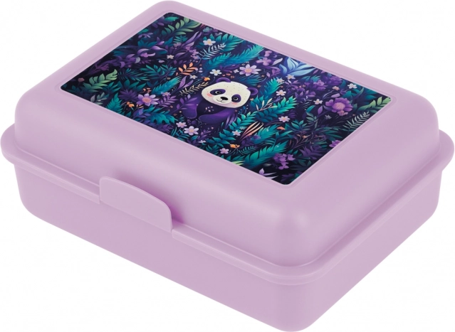 Brotdose mit Dschungel- und Panda-Motiv