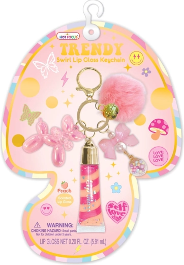 Schlüsselanhänger mit Lipgloss und Schmetterlingsanhänger für Kinder