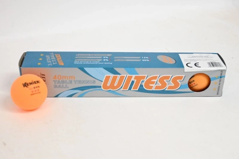 Orange Tischtennisbälle (Ping-Pong) 6 Stück