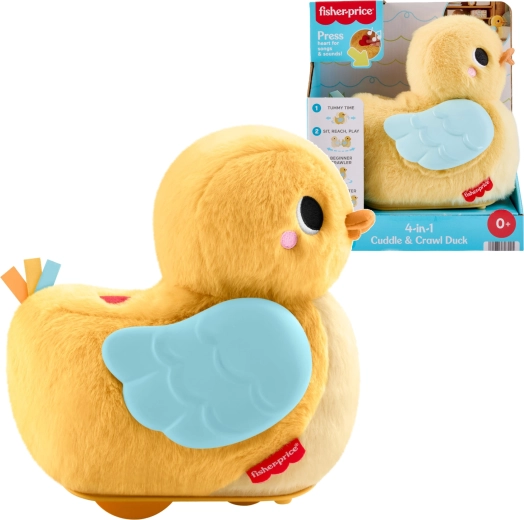Fisher-Price fahrende wackelnde Ente 4-in-1 zur Unterstützung beim Krabbeln
