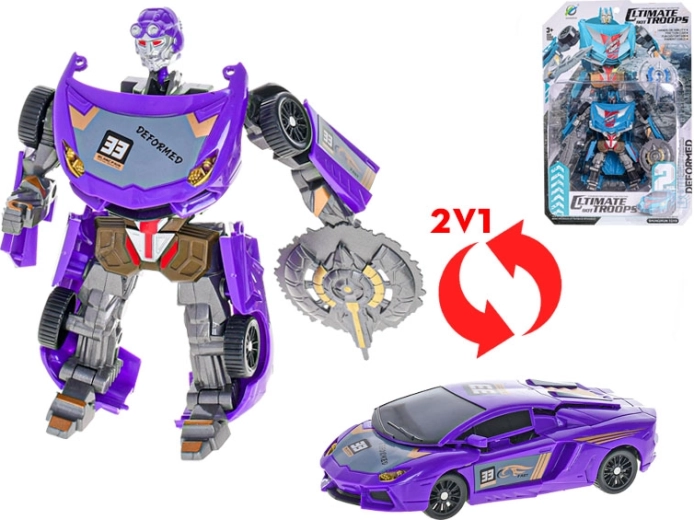 Transformierbares Auto zum Roboter 15–16 cm für Kinder