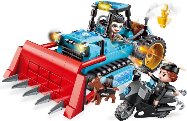 Qman Police Battle Force Bulldozer-Bauset