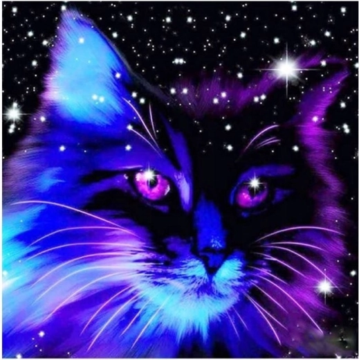 Diamantmalerei Sternbild Katze 30 × 40 cm