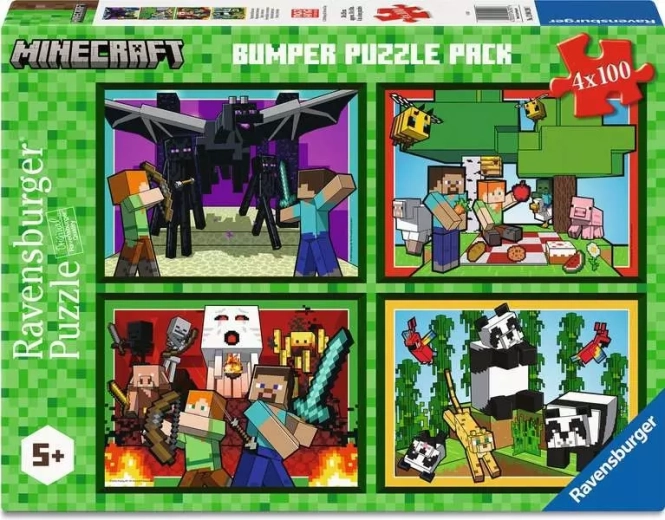 Ravensburger Puzzle Minecraft 4×100 Teile