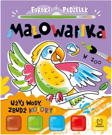 Wasser-Malbuch mit Pinsel und Farben – im Zoo