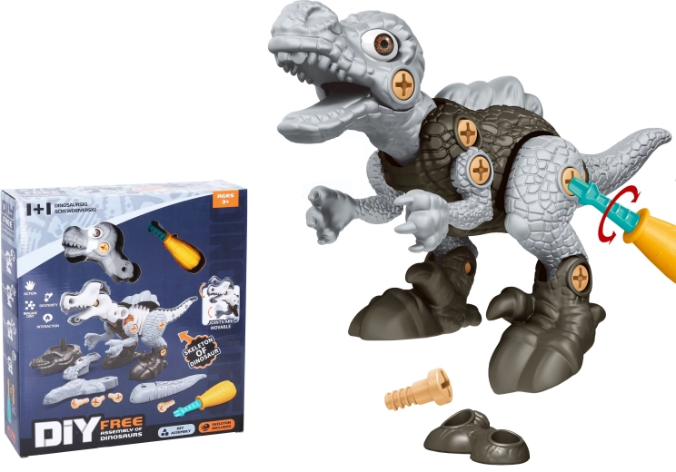 Schraubbarer Dinosaurier mit Skelett