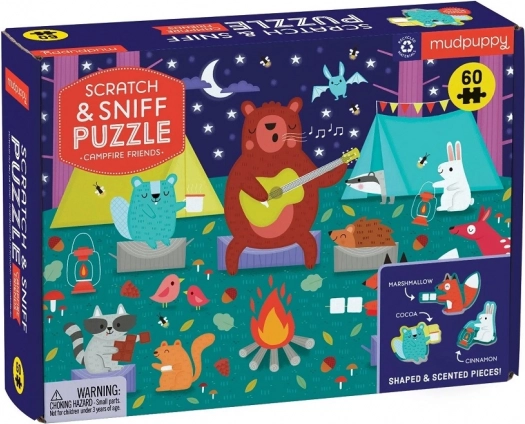 Puzzle mit Duft Lagerfeuer-Freunde 60 Teile MUDPUPPY