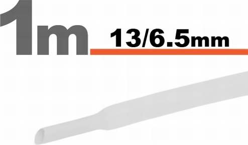 Weißer Schrumpfschlauch 13/6,5 mm
