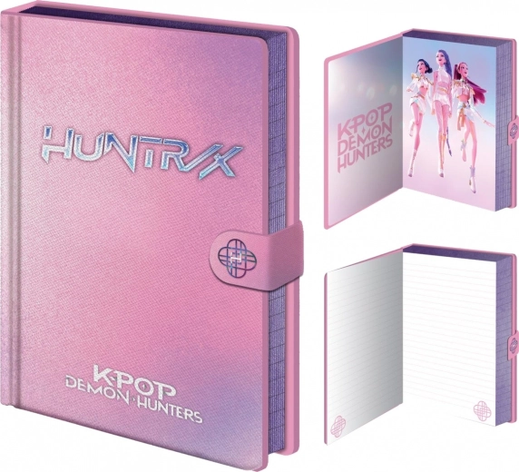 Tagebuch und Notizbuch A5 mit Schloss K-POP Demon Hunters