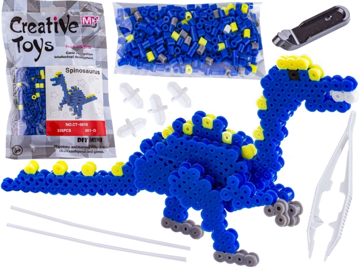 Bügelperlen 3D Velociraptor Dinosaurier – 1 Stück