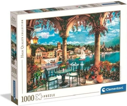 Clementoni Puzzle Balkon mit Blick auf den Comer See, 1000 Teile