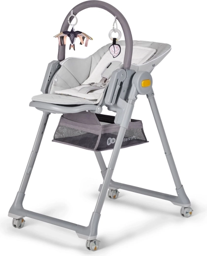 Kinderkraft Select Hochstuhl und Babywippe 2in1 Lastree grey