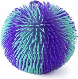 Zerzauster Regenbogenball mit Licht