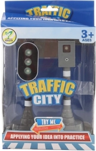 Set aus leuchtenden Ampeln für Kinder