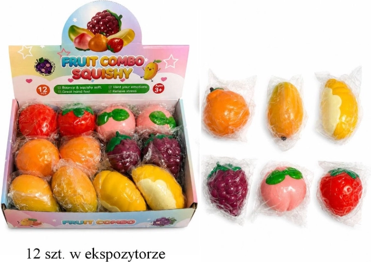 Sensorischer Anti-Stress-Quetschball „Obst“ Mix – 1 Stück