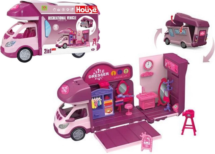 Wohnmobil für Puppen mit Ausstattung