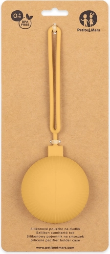 Petite&Mars Silikon-Etui für Schnuller intense ochre
