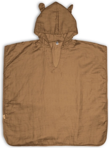 NuuRoo Flor Musselin-Poncho Iced coffee 3–4 Jahre