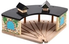 Babu hölzernes Bahnhof für Holzeisenbahn