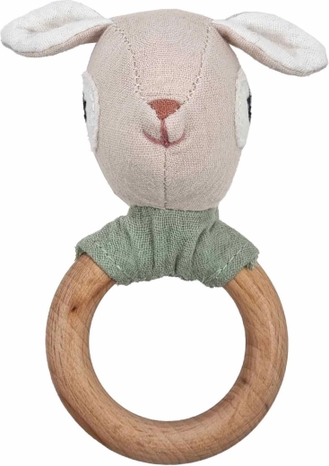 Mealini Rassel mit Holzring Rehkitz Hedda