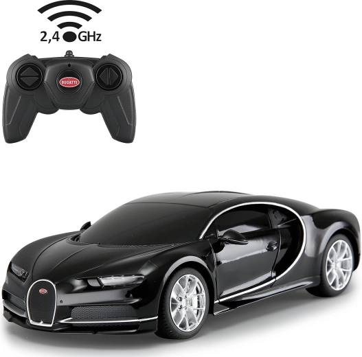 Bugatti Chiron ferngesteuertes Auto 1:24 schwarz 2,4 GHz Jamara – 1 Stück