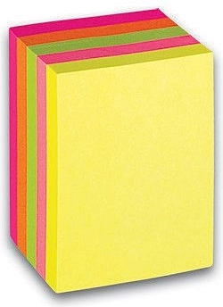 Neonhaftnotizblock CONCORDE 51 × 38 mm, Würfel 5 Farben (300 Zettel)