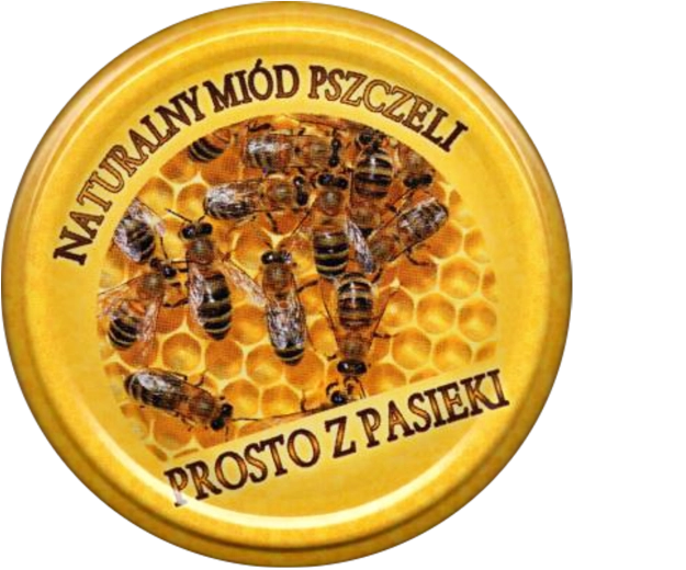 Set Schraubdeckel für Gläser FI 82 „MIÓD PSZCZOŁA“ – 10 Stk.