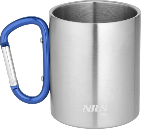Nils Camp Campingbecher mit Karabiner 300 ml blau