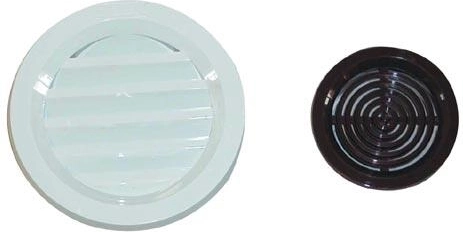 Lüftungsgitter mit Netzgewebe, Durchmesser 75 mm, weiß