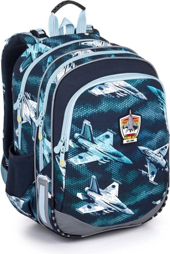 Schulrucksack Topgal Elly mit Jagdflugzeugen