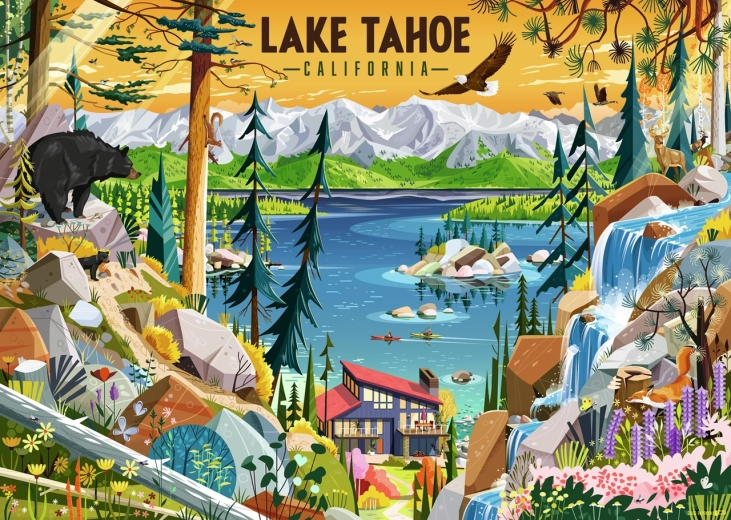 Ravensburger Puzzle Kristallklarer Lake Tahoe 1000 Teile