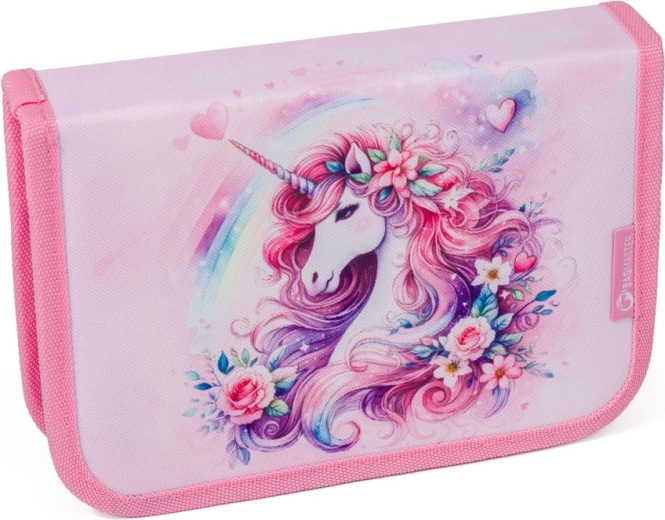 Bagmaster Beta Schul-Federmäppchen mit zwei Klappen – Einhorn