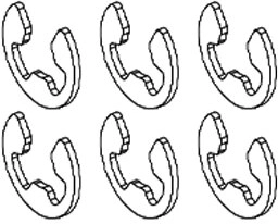 Jamara Sicherungsring (E-Clip) für das Hauptzahnrad Skull – Set 6 Stk.