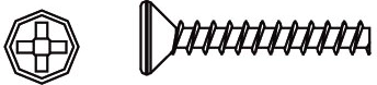 Selbstschneidende Kreuzschlitzsenkkopfschrauben für Voltage, Major, Tiger und Hoolk – 8 Stück
