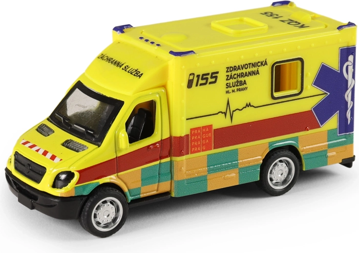 Rettungswagen des Rettungsdienstes der Hauptstadt Prag 10 cm