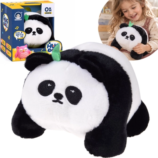 Interaktiver Plüschpanda Hop Hop mit Aufnahmefunktion, Vibrationen und 30 Melodien