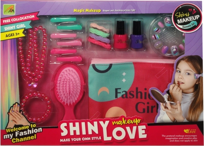 Mädchenschönheitsset mit Kosmetiktäschchen und Accessoires