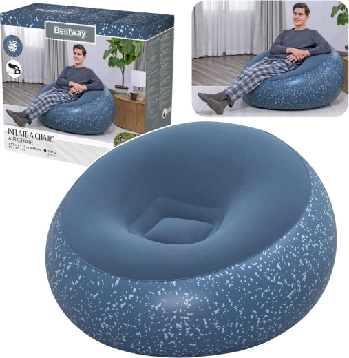 Aufblasbarer Sessel Bestway Inflate-A-Chair blau