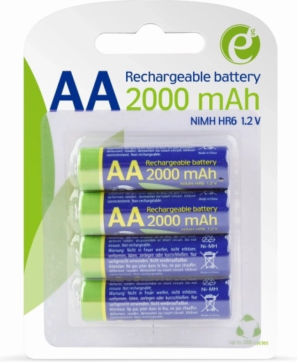 AA NiMH-Akkus 2000 mAh vorgeladen – Blister 4 Stk.