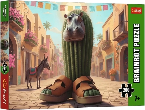 BrainRots Puzzle Il Cacto Hipopotamo 200 Teile