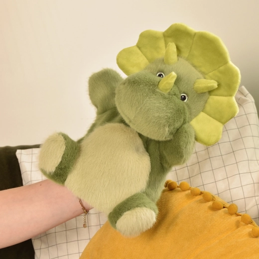 Histoire d'Ours Plüsch-Handpuppe Dinosaurier grün 24 cm