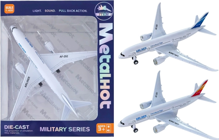 Metallmodell eines Passagierflugzeugs Airliner 1:400 mit Licht und Sound