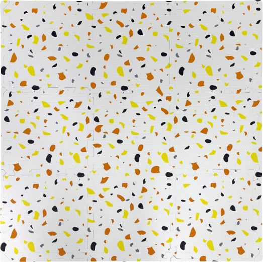 Schaumstoff-Lernmatte Humbi mit bunten Punkten und Flecken, 90 × 90 cm, 9 Teile
