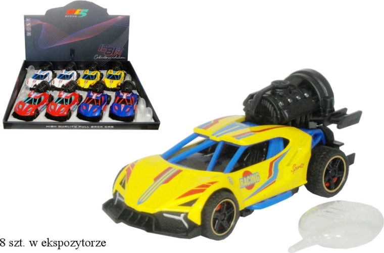 Rennwagen mit Raucheffekt und Schwungradantrieb