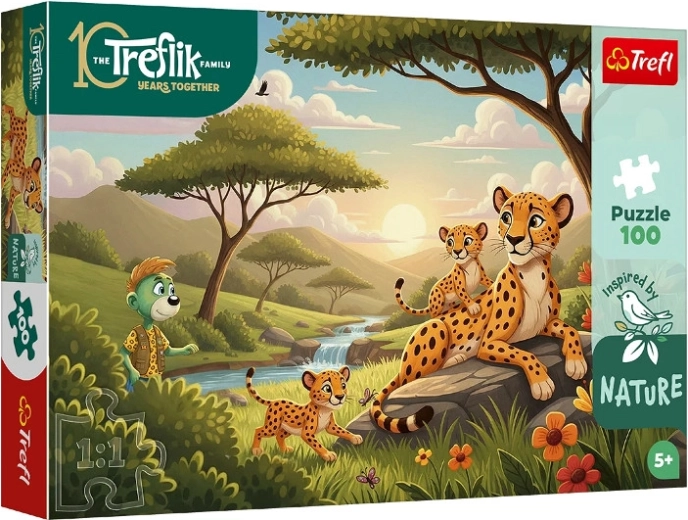 Puzzle Inspired By Nature Geparden 100 Teile