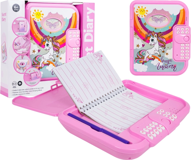 Geheimes Einhorn-Tagebuch – elektronisches Code-Tagebuch für Kinder